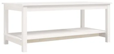 Obrázok produktu pre vidaXL Konferenčný stolík biely 110x55x45 cm Masívne borovicové drevo