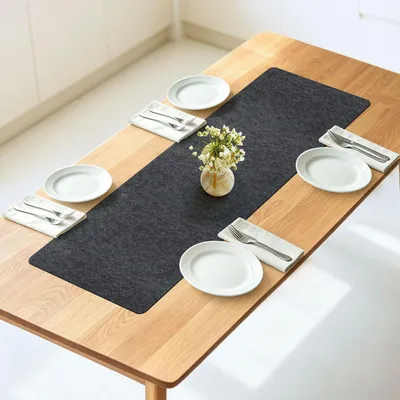 Zdjęcie produktu dla Bieżnik filcowy, 100 x 40 cm, kolor antracyt, grubość 3 mm, odporny na temperaturę do 200°C