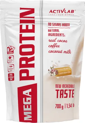 Produktbild von Activlab Mega Protein 700g, Molkenprotein, Kreatin, Taurin - Milchfondant