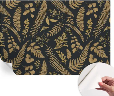 Produktbild von Selbstklebende Wandtapete - Dekorative Tapete für Wohnzimmer - Klebefolie für Wandbilder - Tapetenfolie für Wanddekoration - 152x104 cm - Botanische Blätter