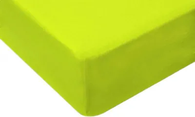 Image de Drap-housse, drap-housse en jersey avec élastique 180 x 200 cm, vert, citron vert