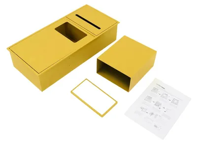 Produktbild von Badezimmer Mülleimer - Einbau Wandmontage Abfallbehälter Schrank - Edelstahl - Rechteckig - 20 kg Tragkraft - Gold