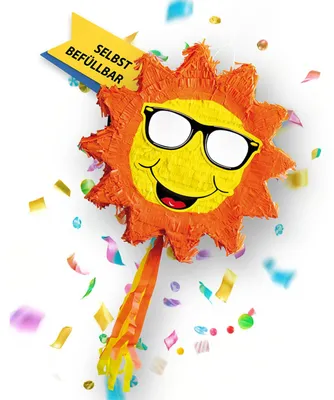 Produktbild von Pinata Sonne Kindergeburtstag colle Pinata Party Spiel für Kinder 45x45x10 cm