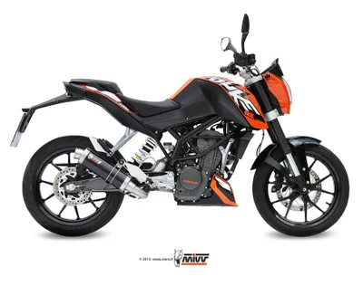 Image de Mivv SPORT Silencieux GP système complet 1x1 Steel Black pour KTM 125 DUKE BJ 2011 > 2016