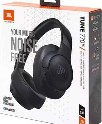 Zdjęcie produktu dla JBL Tune 770NC, Przewodowy i Bezprzewodowy, Połączenia/muzyka, 20 - 20000 Hz, 232 g, Zestaw słuchawkowy, Czarny