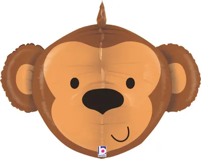 Produktbild von Shape Folienballon "Affe 3D" | 69 cm