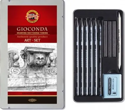 Zdjęcie produktu dla KOH-I-NOOR Gioconda Set for Sketching Zestaw ołówków artystycznych 11 szt.