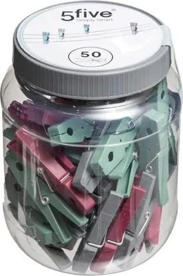 Image de 3 Pot Avec 50 Clips à Vêtements