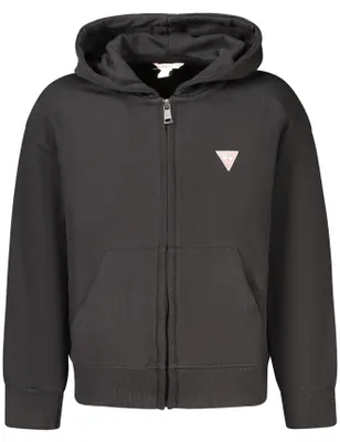 Imagen del producto de Sudadera negra con cremallera para niños de Guess Jeans
