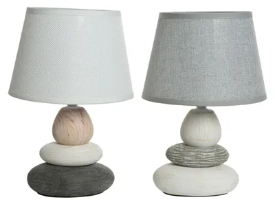 Produktbild von Tischlampe Keramik mit Leinenschirm Stückpreis H 32 cm