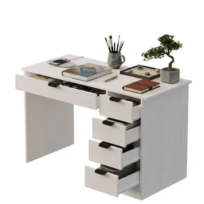 Obrázek produktu pro Dětský psací stůl 120 cm s 5 zásuvkami, moderní loftový styl, počítačový stůl