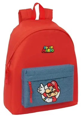 Immagine prodotto di Zaino Safta Super Mario, 20,80 litri, colore rosso, per bambini, taglia unica