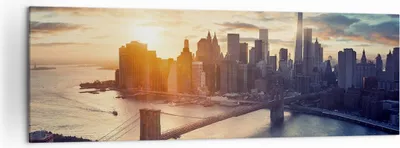 Produktbild von Bild auf Leinwand - Leinwandbild - New York Stadt - 160x50cm - Wand Bild - Wanddeko - Wandbilder - Leinwanddruck - Bilder - Kunstdruck - Wanddekoration - Leinwand bilder - Wandkunst - AB160x50-3733