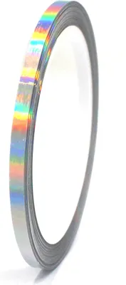 Produktbild von 10m Zierstreifen 5mm Hologramm Silber Dekorstreifen Auto Motorrad Boot Modellbau Klebestreifen