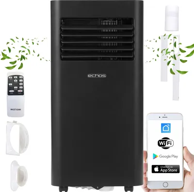 Zdjęcie produktu dla Mobilny klimatyzator Echos | z WiFi | Chłodnica powietrza | Klimatyzator | Klimatyzator | Biały