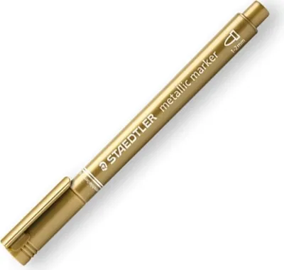Produktbild von 10x STAEDTLER 8323-11 Permanent-Marker Metallic Rundspitze gold
