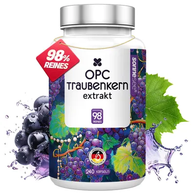 Produktbild von 240 KPS OPC Traubenkernextrakt 98% Reines