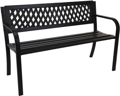 Obrázok produktu pre Záhradná lavica ProGarden Steel 119x50x75 cm čierna