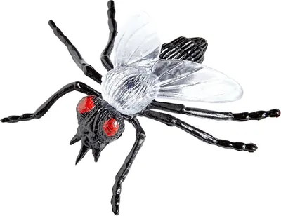 Produktbild von 6 Riesen Horror Fliegen, 5,5cm