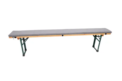 Produktbild von TexDeko® Ecolen Bierbankauflage für Bierzeltgarnitur mit Anti-Rutsch Boden 220x25x4cm (Grau)