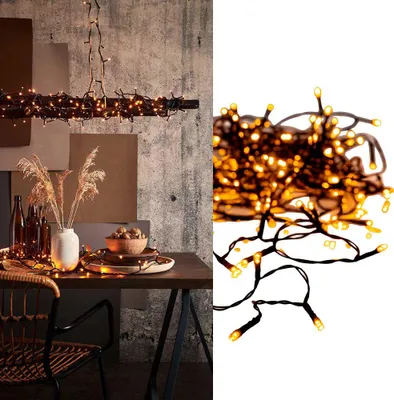 Produktbild von Eglo LED Lichterkette Golden Warm White IP44 innen & außen extra warmweiß 2000K 180 LEDs 12,6m