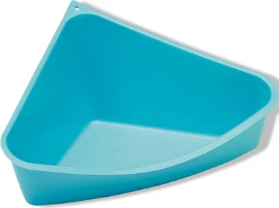 Produktbild von Savic Dreieckige Nagetiertoilette aus blauem Kunststoff für Kaninchen und Nager