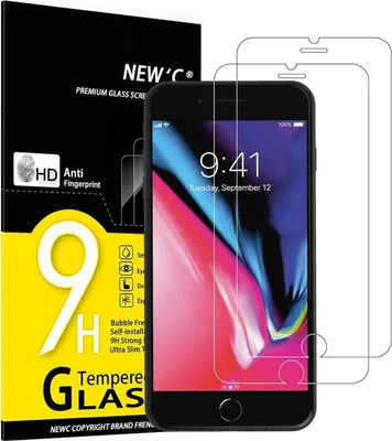 Produktbild von iPhone 7 Plus Panzer Schutzglas 2 Stück 9H Härte HD 0.33mm Ultra-klar