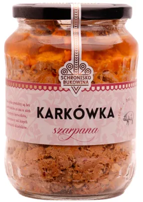 Image de Épaule de porc effilochée et pasteurisée, 600 g - Schronisko Bukowina