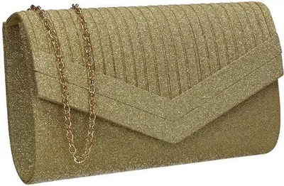 Produktbild von Glänzende goldene Damen Clutch Handtasche