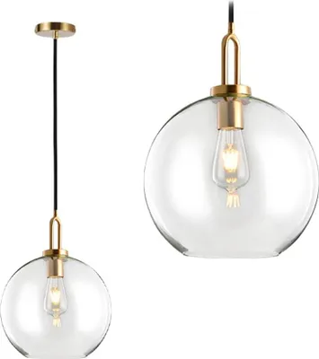 Zdjęcie produktu dla Lampa Sufitowa Wisząca Szklana Kula 25cm APP630-1CP