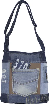 Produktbild von Sunsa Damen Tasche Umhängetasche kleine Schultertasche Handtasche aus Canvas & Jeans blau