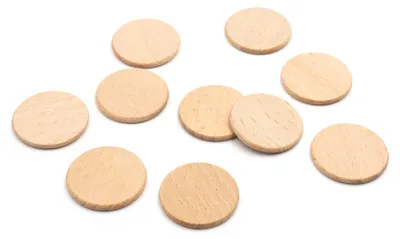 Produktbild von Vintageparts runde Holzplätzchen Buchenholz 30mm naturfarben 3mm dick 10 Stück