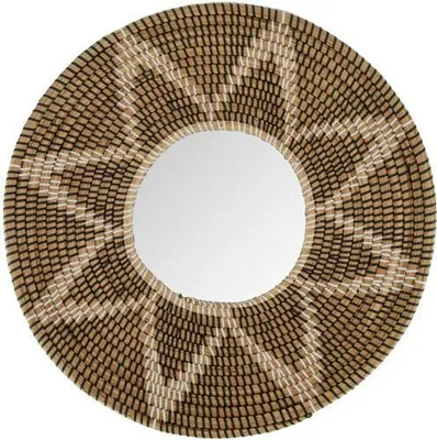 Produktbild von Dijk Wandspiegel aus Seegras Spiegel 52x52cm Dekospiegel Boho