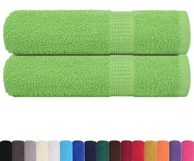 Produktbild von vidaXL Duschtücher FROGN 2 Stk. Apfelgrün 70x140 cm 360 g/m²