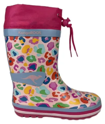 Immagine prodotto di Stivali di gomma per bambine KangaROOS, modello K-summerrain, colore rosa "Daisy", taglia 28 EU
