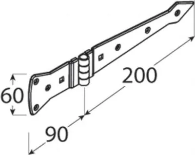 Produktbild von Kreuzgehänge mit vernietetem Stift 200x2,5mm schwarz dekorativ