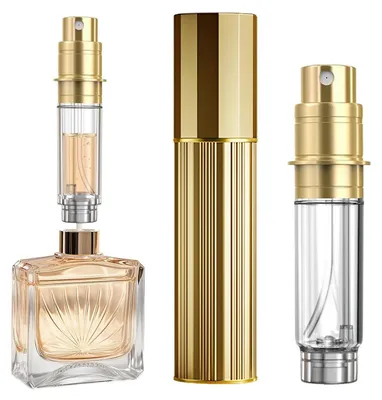 Immagine prodotto di Flacone spray ricaricabile da 10 ml, color oro, ideale per il viaggio