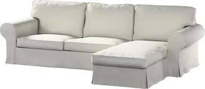 Produktbild von Dekoria Bezug für Ektorp 2-Sitzer Sofa mit Recamiere, mittelgrau, Ektorp 2-Sitzer Sofabezug mit Recamiere