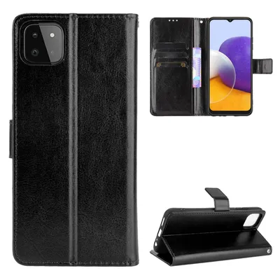 Immagine prodotto di Custodia König Design compatibile con Samsung Galaxy A22 5G - Custodia in Pelle finta per cellulare - Colore: nero