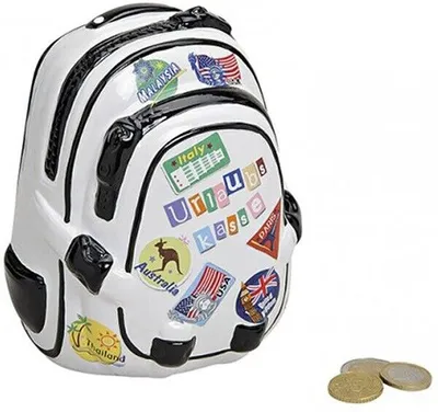 Produktbild von Spardose Reiserucksack mit Schloss