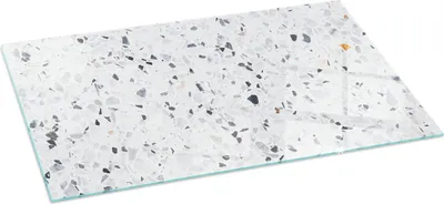 Obrázek produktu pro Skleněná podlahová deska 100x50 cm - Krbová deska skleněná - Krbová deska skleněná - Ochranné sklo - Ochranná deska proti jiskrám - Skleněná podlahová deska nehořlavá - Tepelná ochrana - Ochrana podlahy ze skla - Kamenný vzor s částicemi