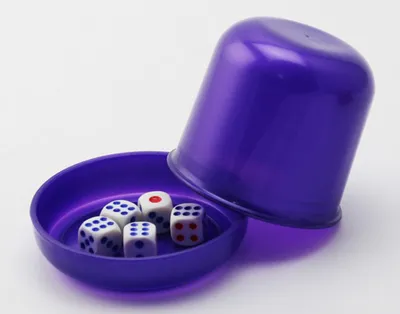 Obrázek produktu pro 5 kousků Kostky s 1 Dice Cup Board Hra karban Fialová sada