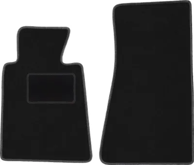 Produktbild von Velours-Fußmatten Vorne passend für BMW 5 E34 (Limousine, Kombi, Touring, Bj. 1988-1994) – schwarz, passgenau, mit Befestigungen set 2 Stk. - STANDARD