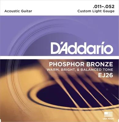 Image de D'Addario EJ26 Phosphor Bronze - custom light (011-052)