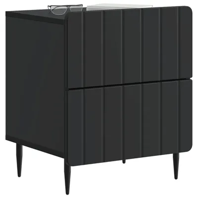 Image de Cabinet de chevet Noir 43 x 34,5 x 49,5 cm Bois d'ingénierie