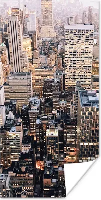 Produktbild von MuchoWow® Poster New York - NYC - Amerika 80x160 cm - Kinderzimmer