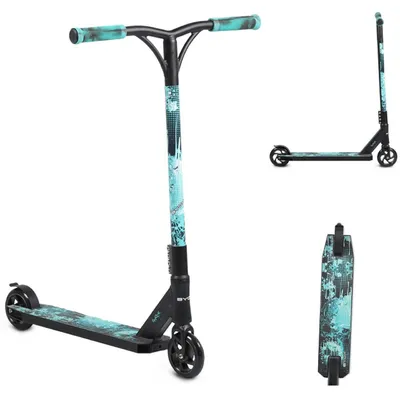 Produktbild von Byox Kinderroller Shock Aluminium PolyurethanRäder, ABEC-9, Hinterradbremse, Stoßdämpfer blau