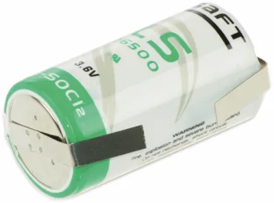Produktbild von SAFT Lithium-Batterie LS 26500, C (Baby), mit U-Lötfahne, 3,6 V-, 7700 mAh