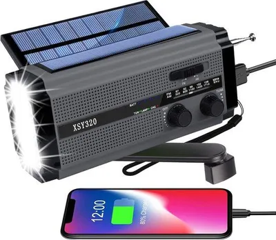 Produktbild von Solar Notfallradio - Notfall - Rettungsradio - Solarbetriebenes Radio - Notradio - Notsender - Solar - Handkoffer - Praktisches Radio - Notfallausrüstung