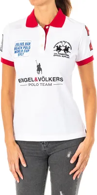 Produktbild von La Martina Damen-Kurzarm-Poloshirt mit Reverskragen 2WPG75